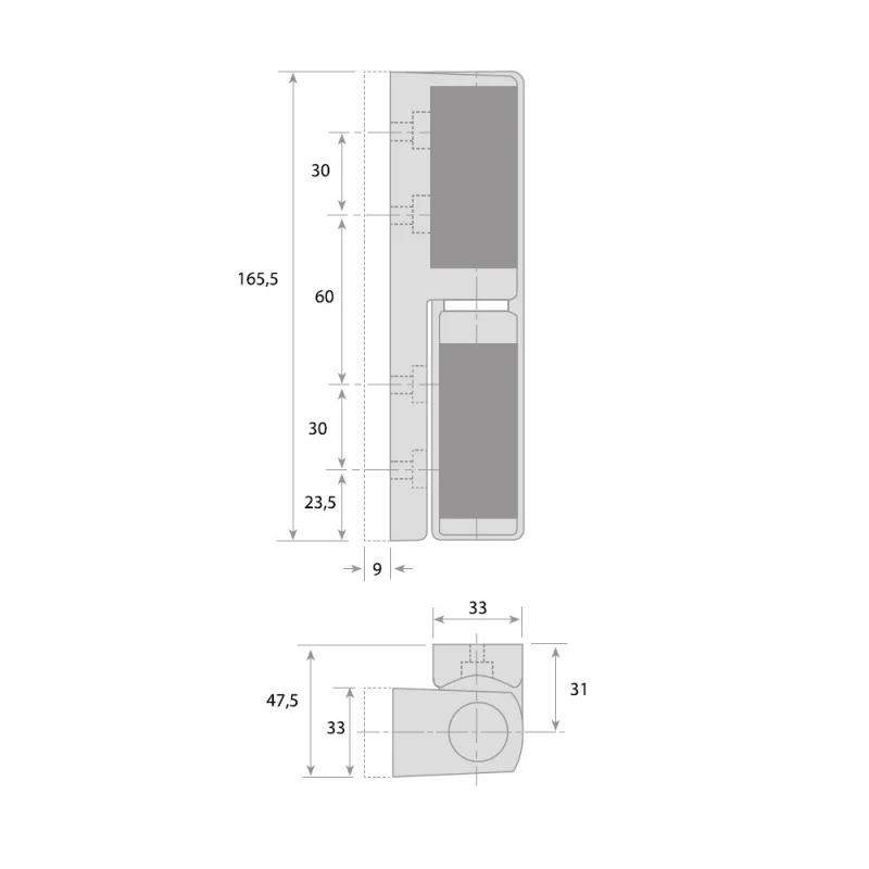 Bisagra reversible para cámara frigorífica industrial - Imagen 2